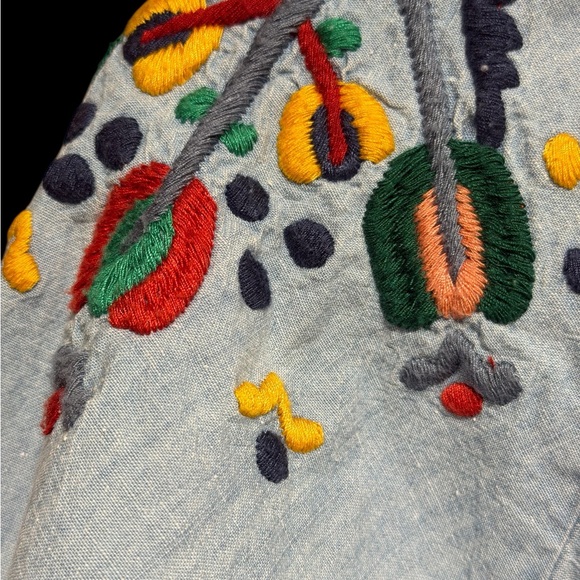 Lucky Brand Light Blue Embroidered Button Down Shirt SZ S EUC - Picture 4 of 8